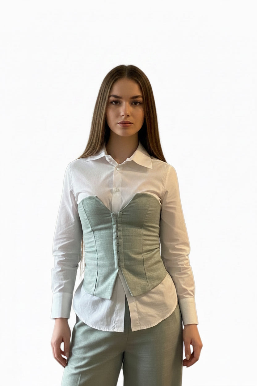 Longsleeve shirt with bustier Baroc Boutique