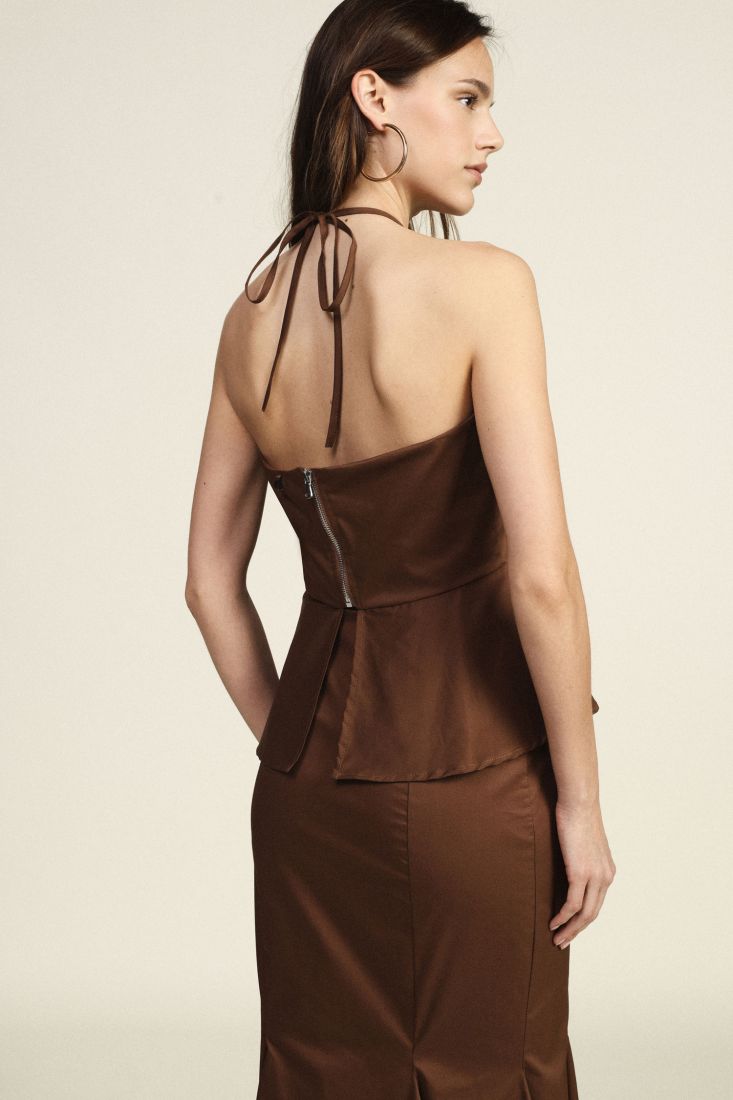 Top flared with halter neckline Baroc Boutique Medium