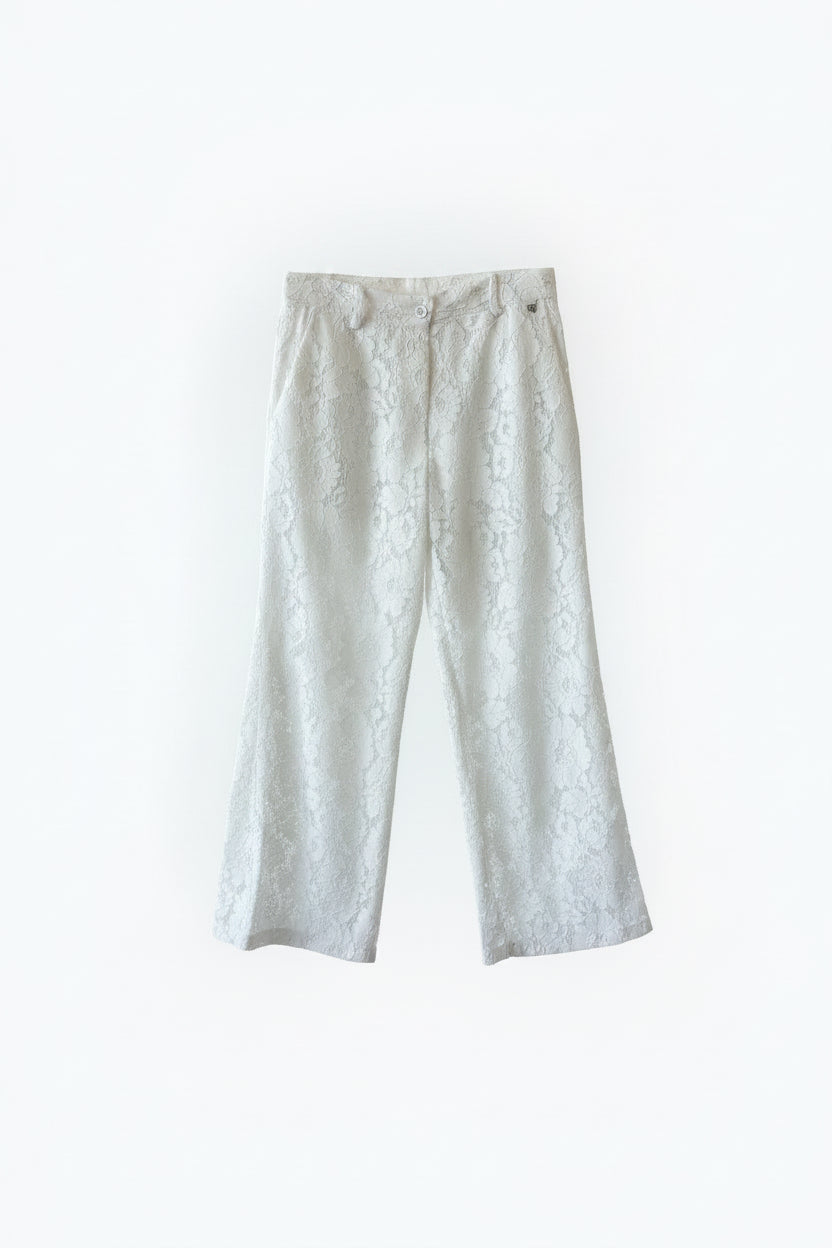 White lace pants Baroc Boutique Medium