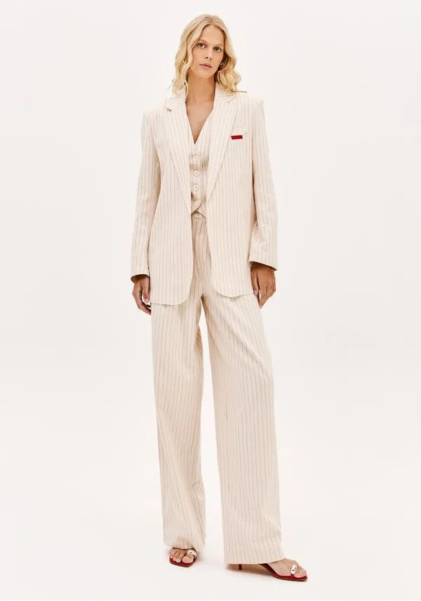 Pinstripe longline oversized blazer Baroc Boutique
