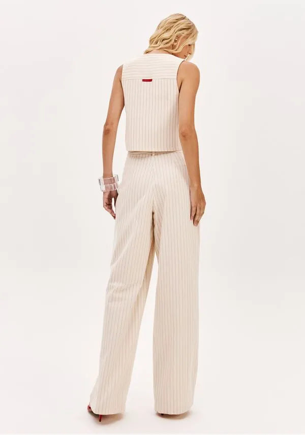 Pinstriped highwaisted semi flared pants Baroc Boutique