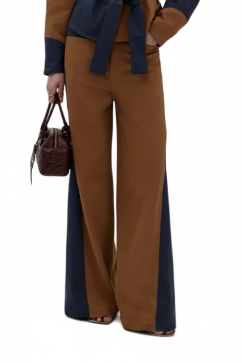 Relaxed high waist panel denim pants Baroc Boutique