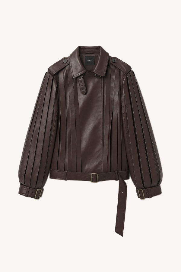 Short faux leather ripped jacket Baroc Boutique
