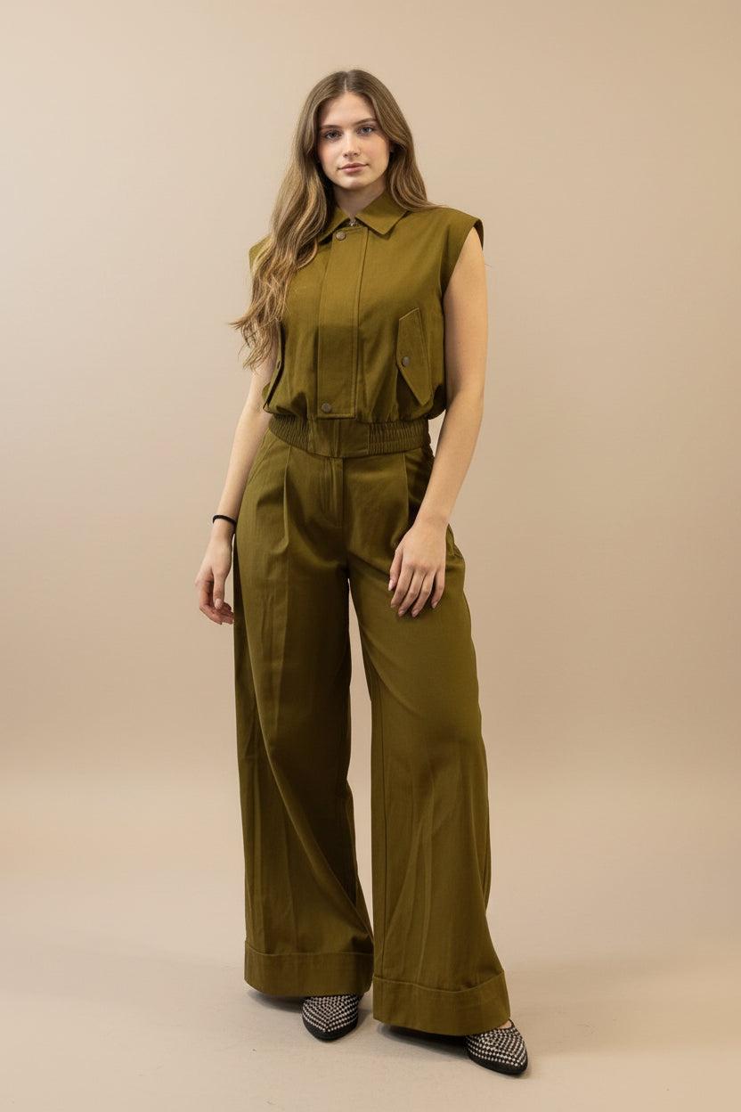 Sleeve-less vest with zip Baroc Boutique
