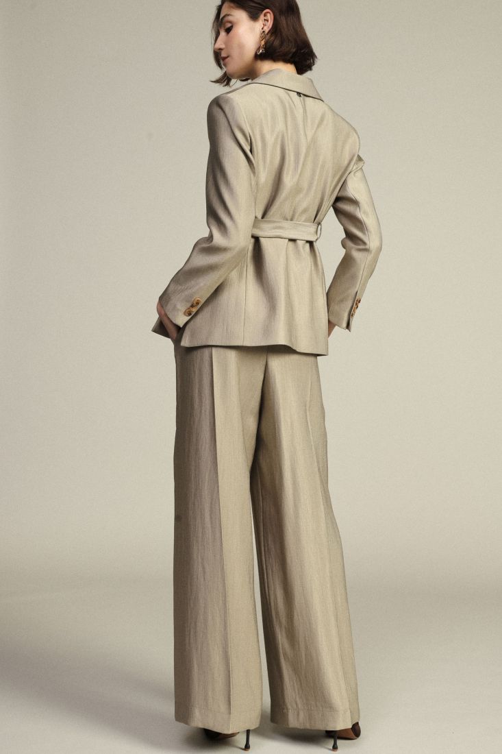 Butter palazzo trouser high rise with pleats Baroc Boutique Small