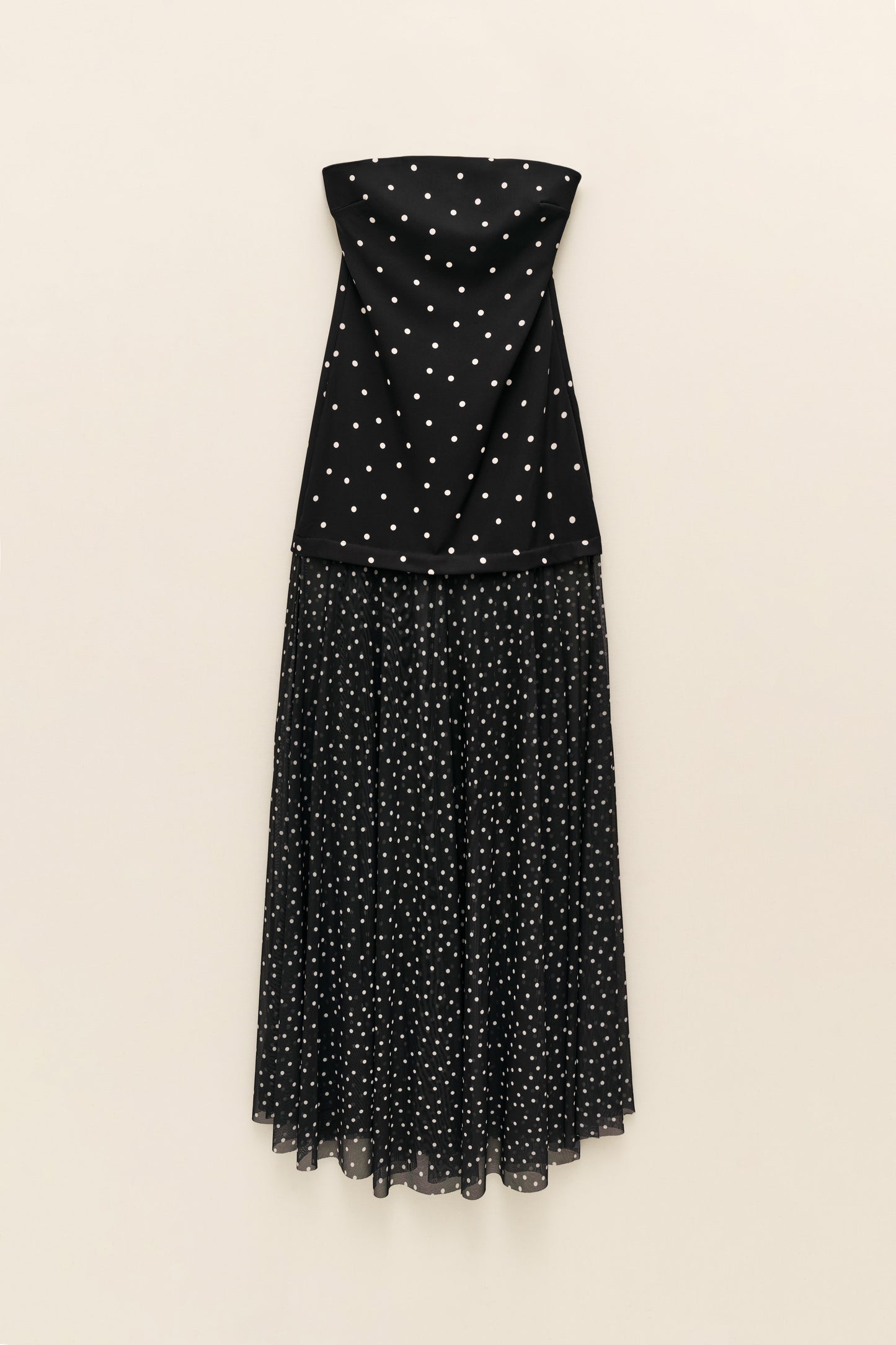 Strapless polka top dress Baroc Boutique