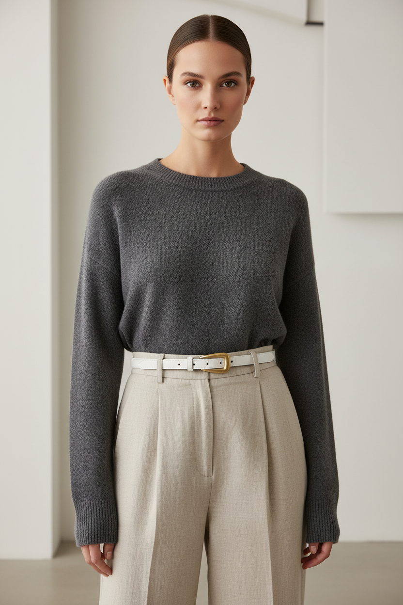Thin leather waist belt Baroc Boutique