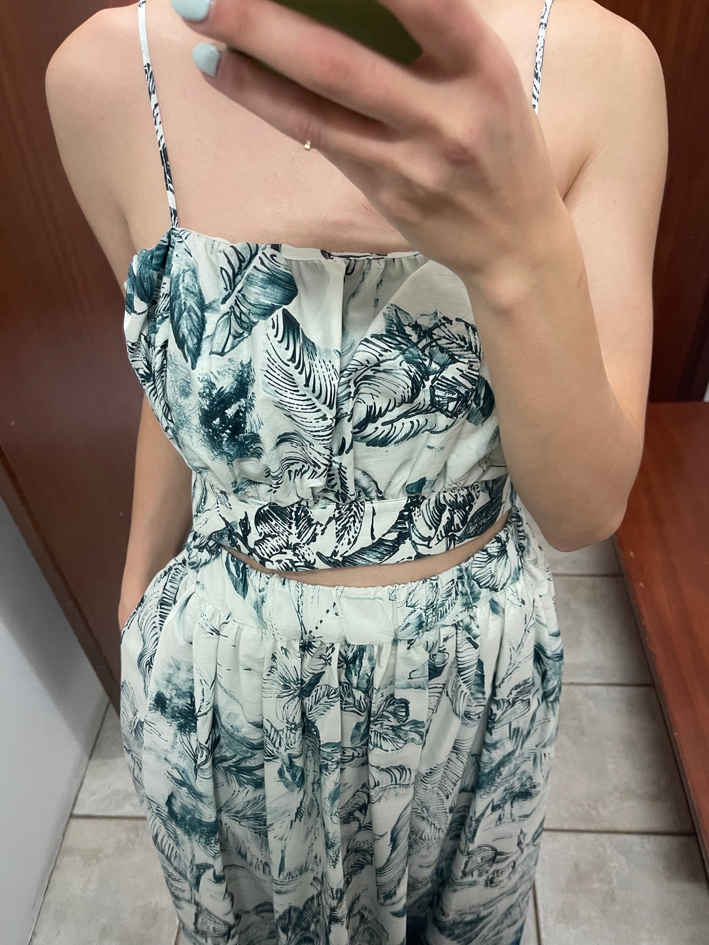 Top Printed crop top Baroc Boutique ONE SIZE