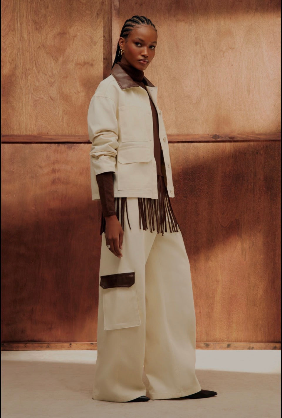 Twill jacket with contrasting collar Baroc Boutique