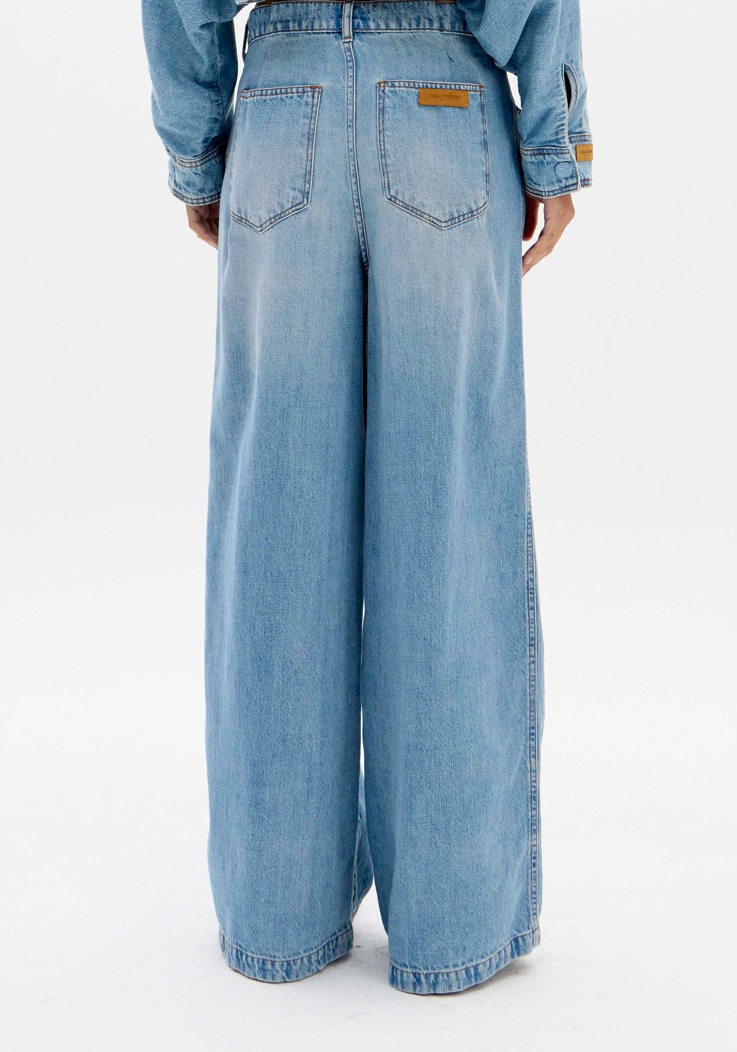 Washed denim wide leg jean Baroc Boutique