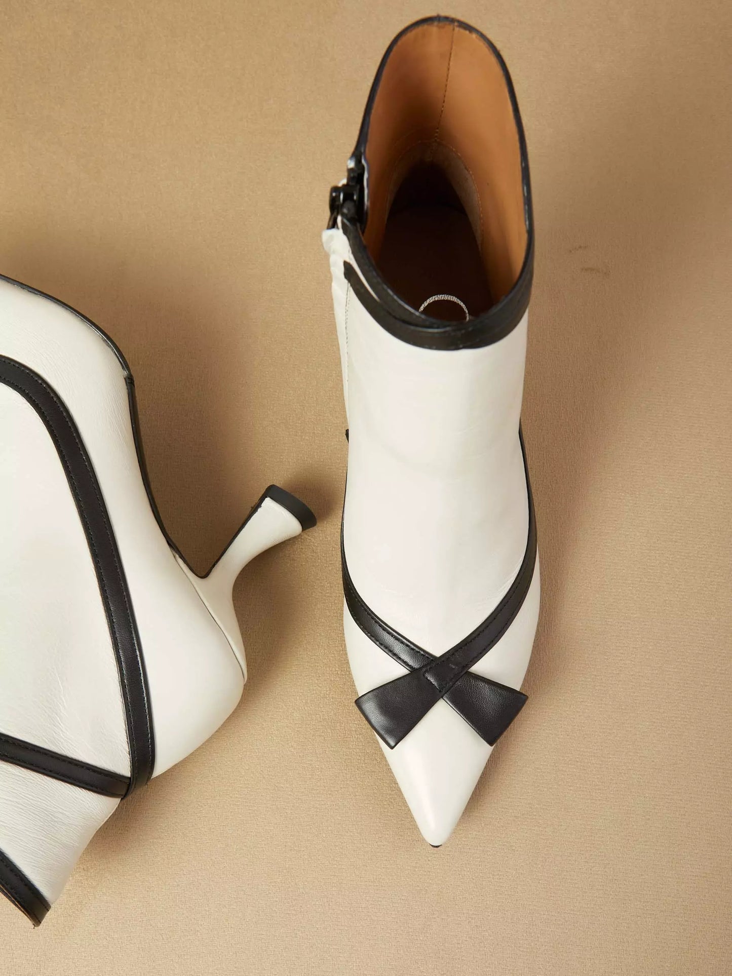 White leather ankle boot Wynona Baroc Boutique
