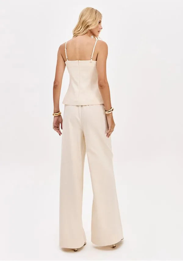 Wide leg pants with high waist and pockets Baroc Boutique