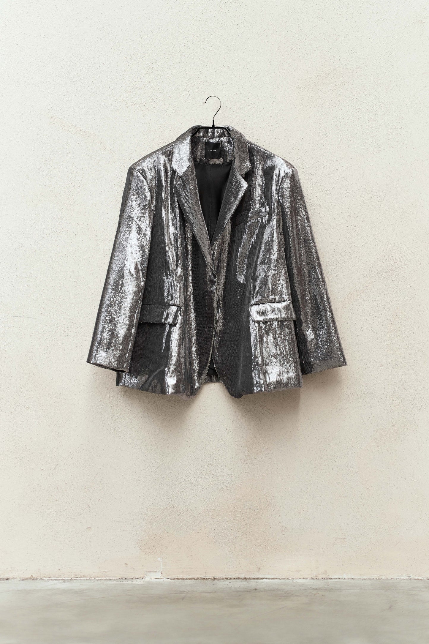 Sequin oversize blazer