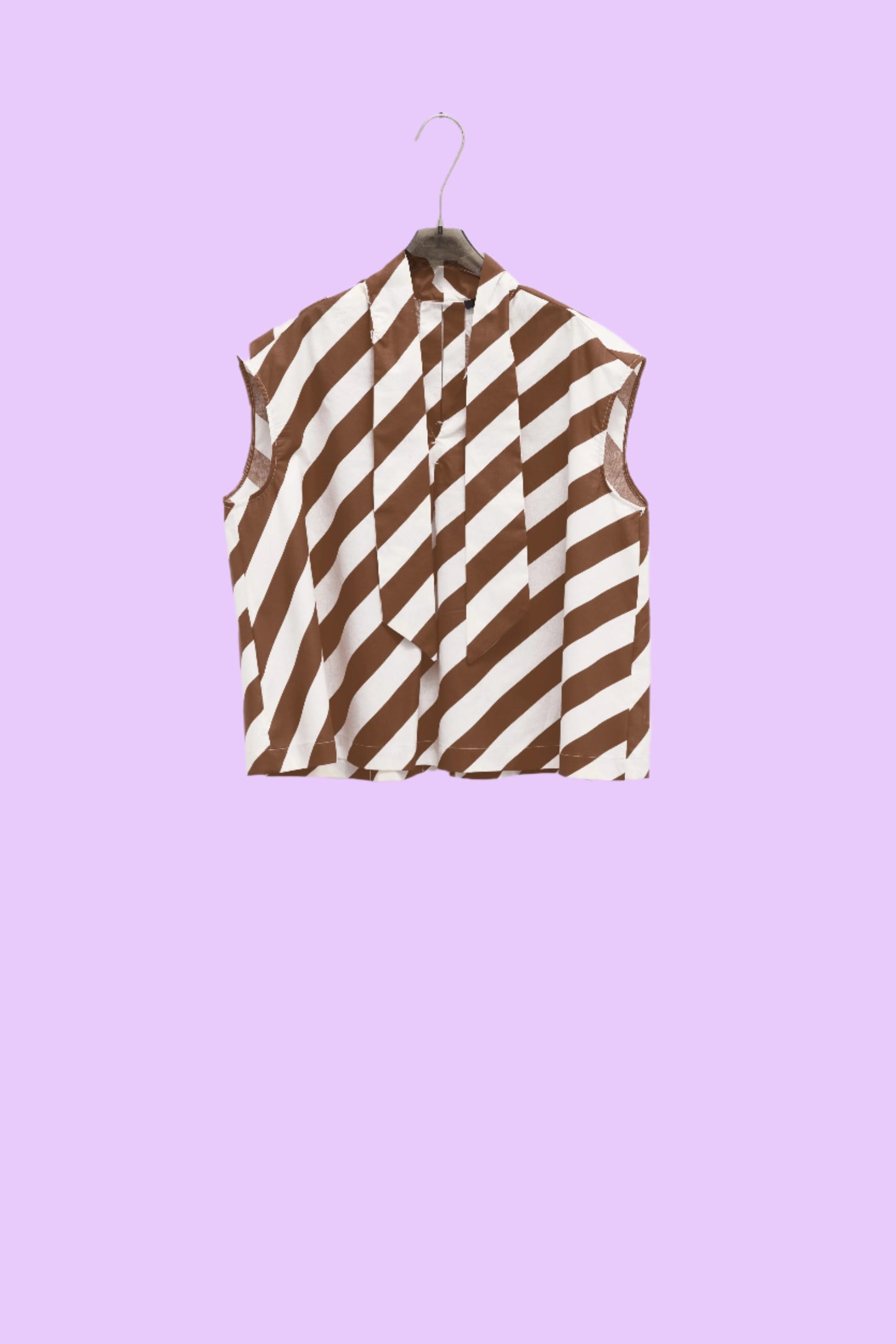 Striped blouse with tie