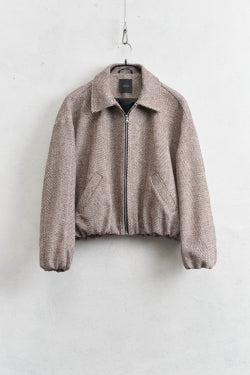 Herringbone bomber jacket