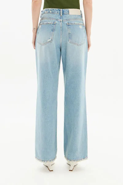 Denim full length pants