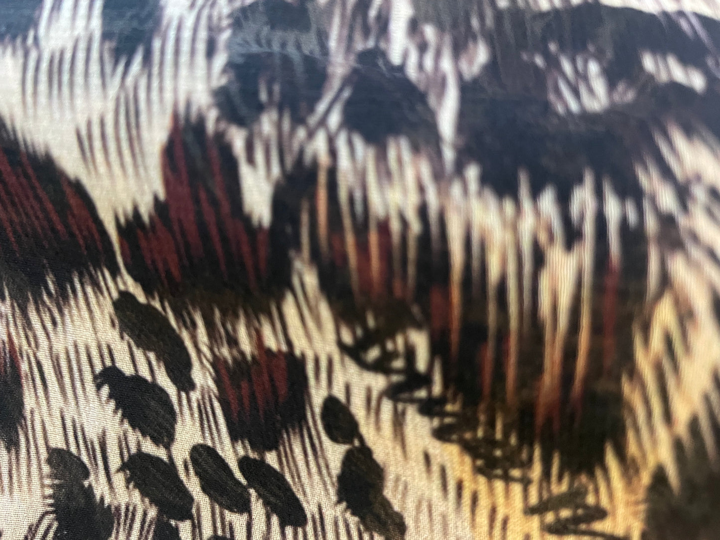 Satin short printed caftan