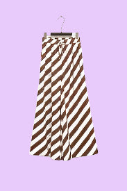 Striped wide leg pants