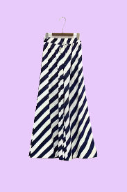 Striped wide leg pants