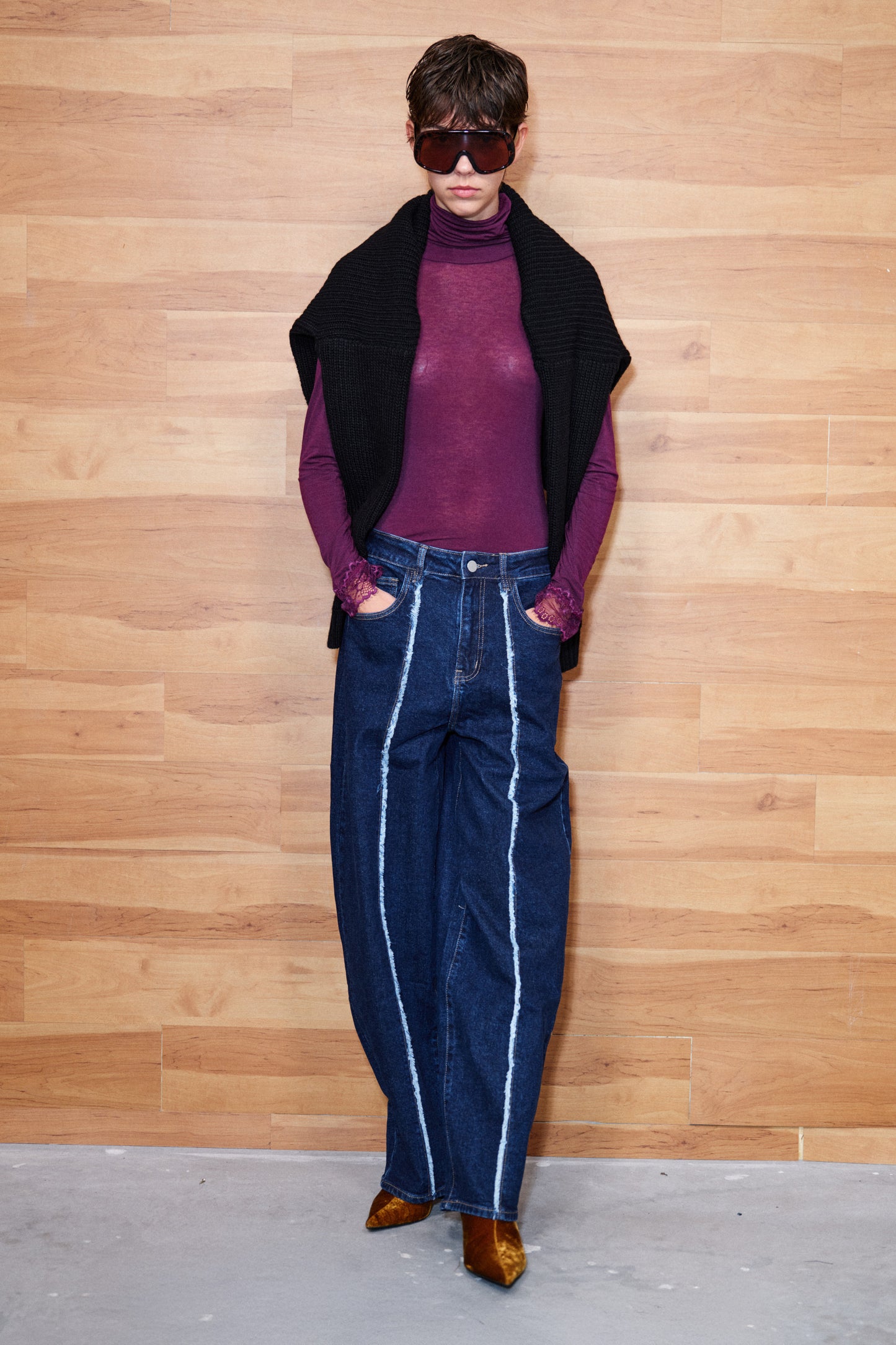 Midnight blue mom jean