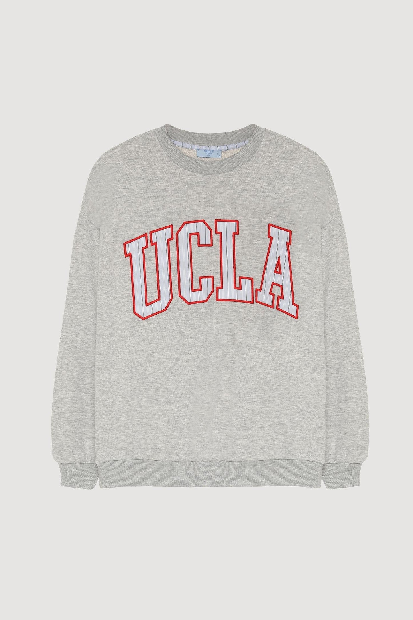 Grey sweatshirt top