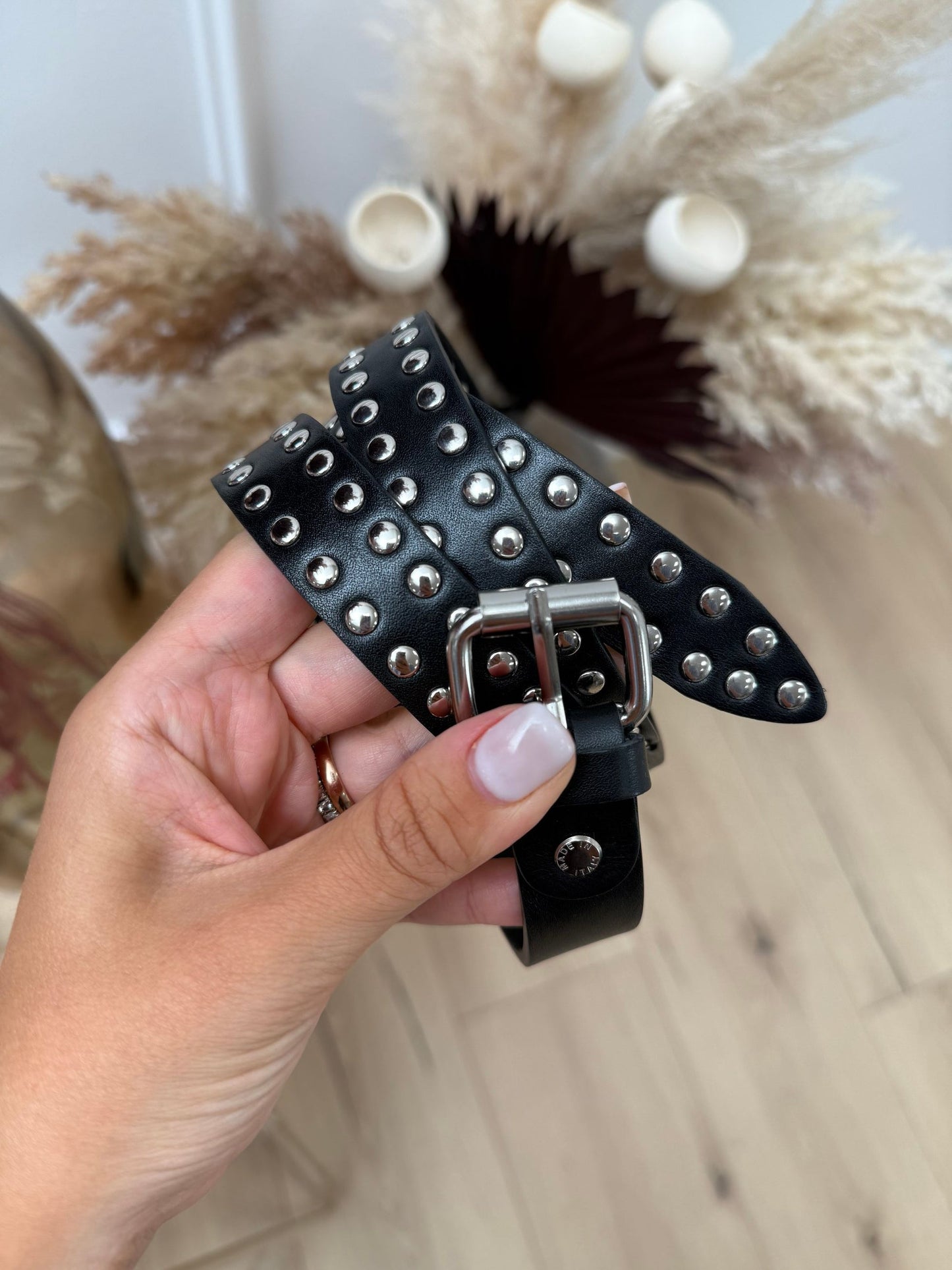 Black belt with mini studs