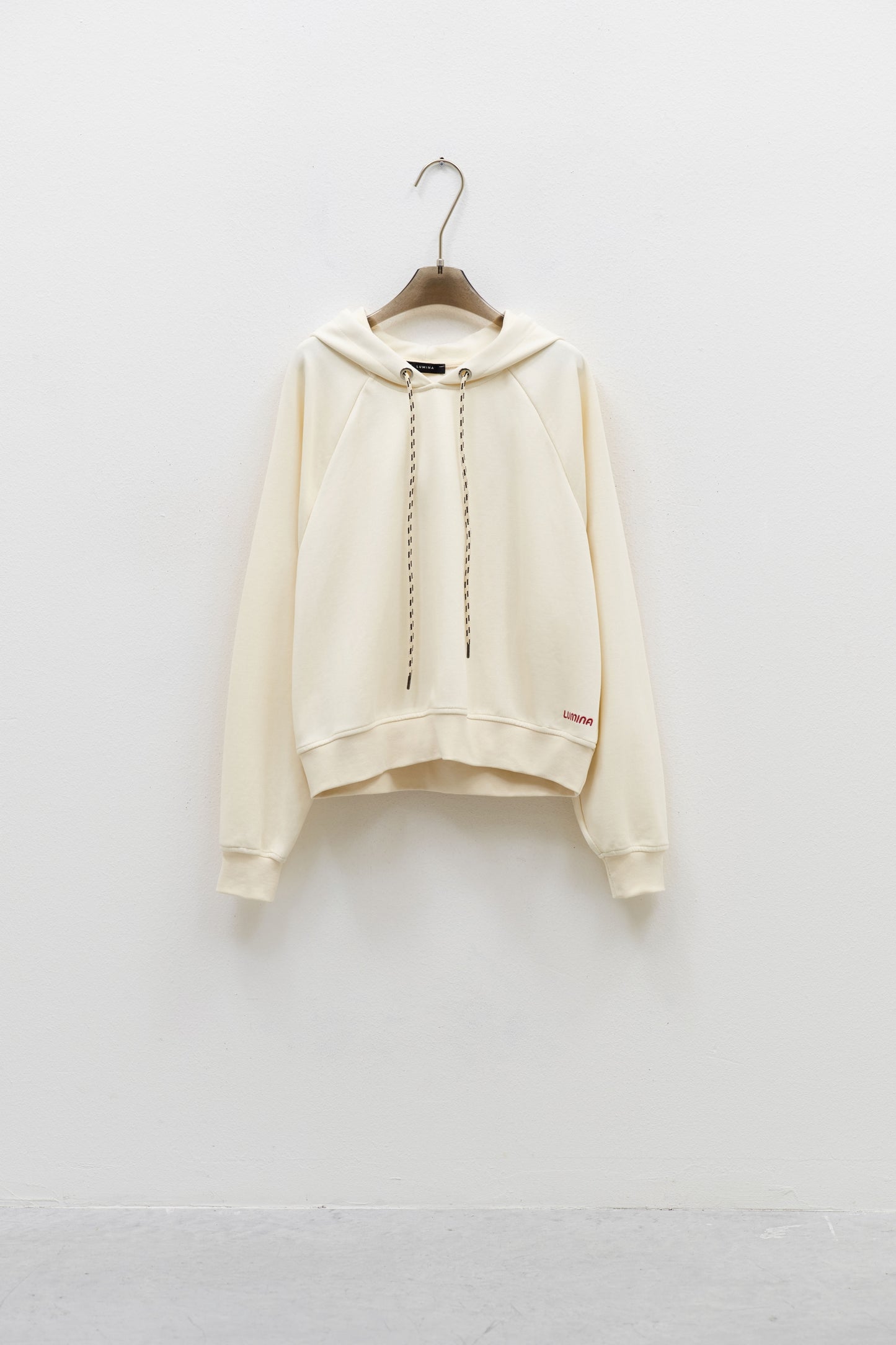 Beige hoodie with string