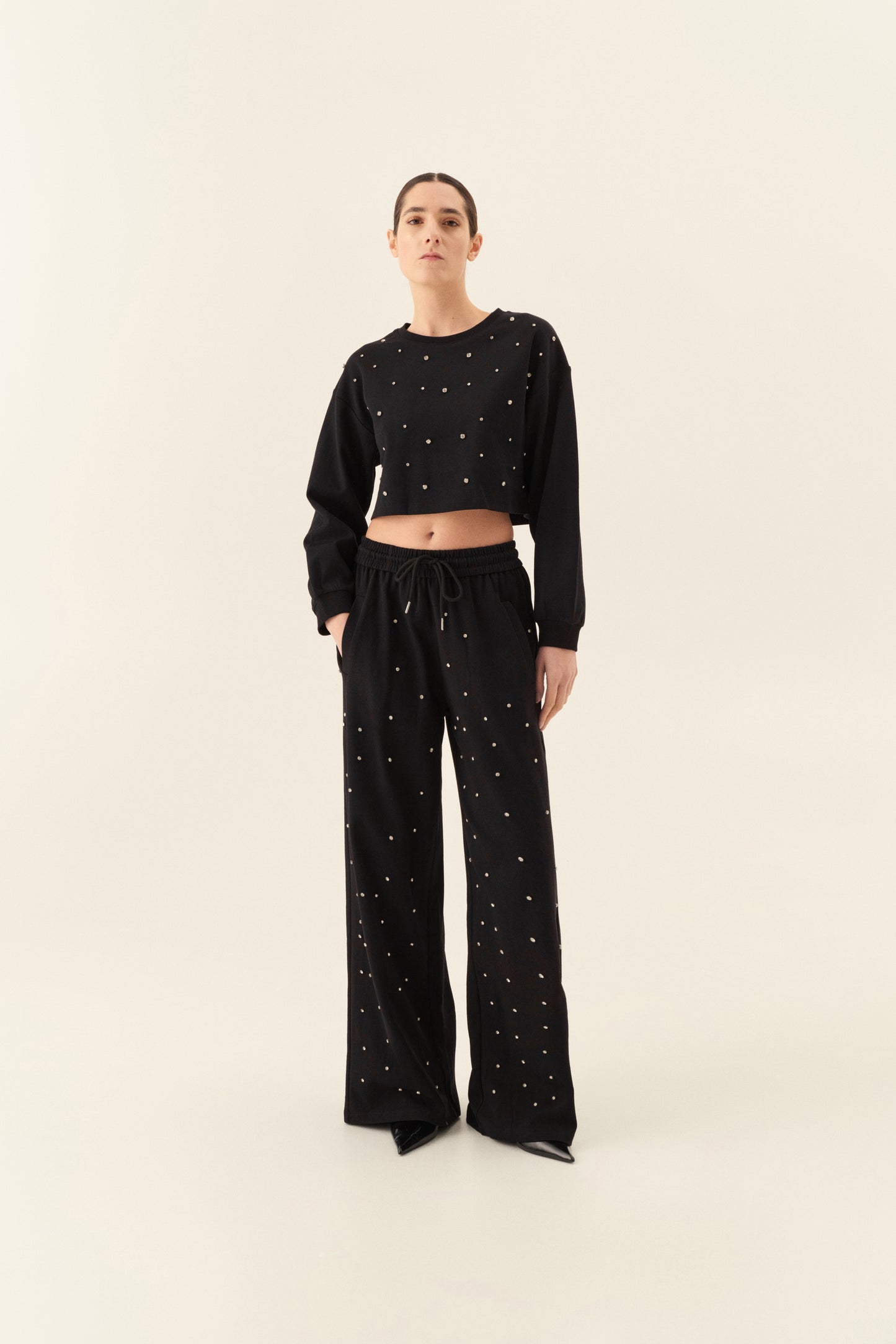 Jogger with rhinestone