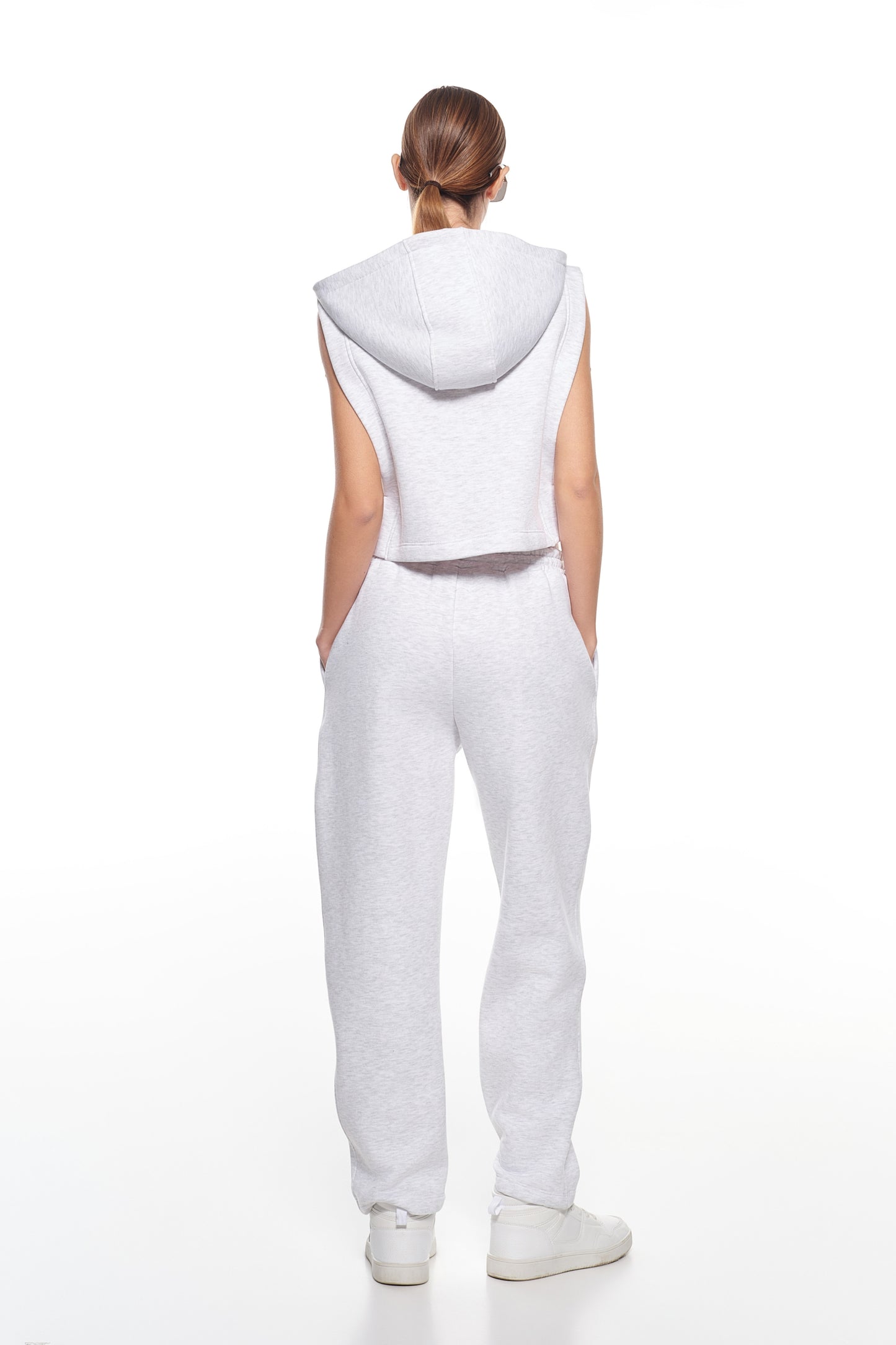 Light melange Sleeveless gilet