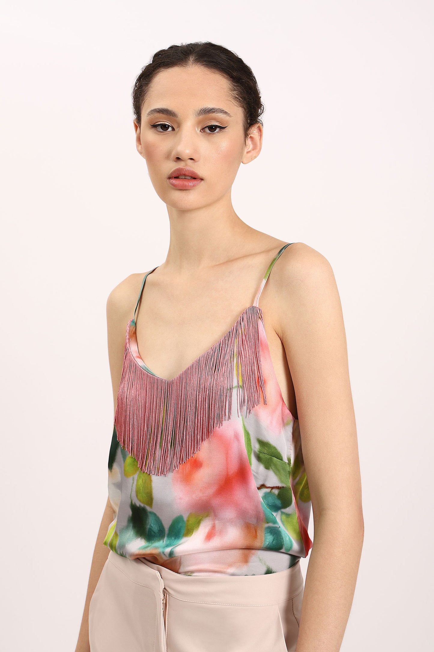 Dixie top with spaghetti straps