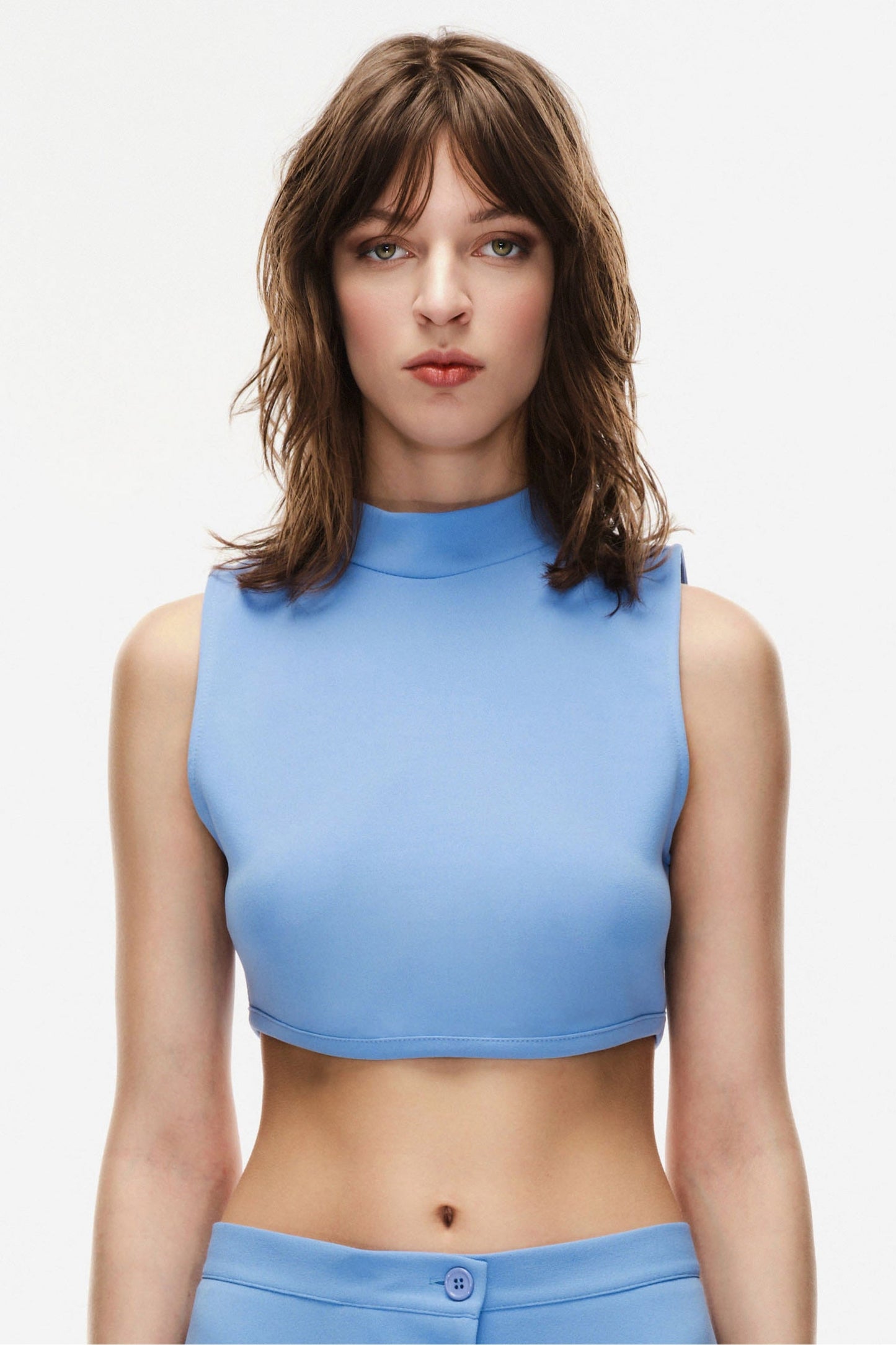 Crop top with high collar Baroc Boutique