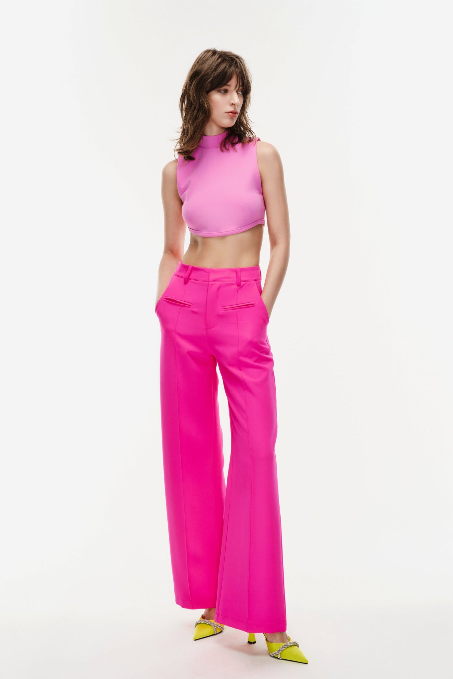Crop top with high collar Baroc Boutique
