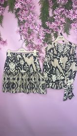 pattern Top and mini co-ord