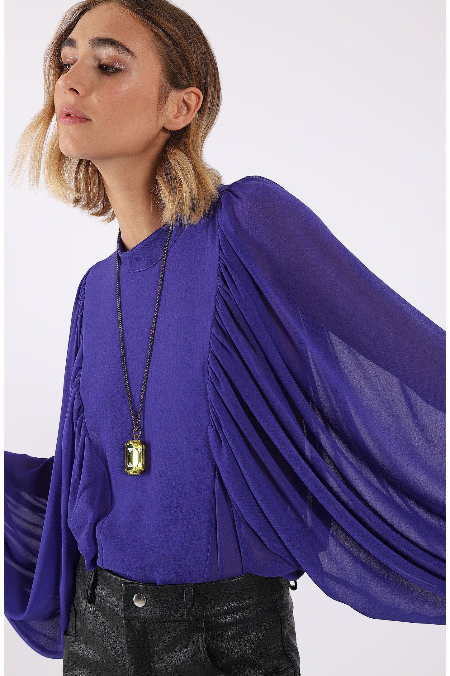 Dixie Sheer Top with full long sleeves Baroc Boutique