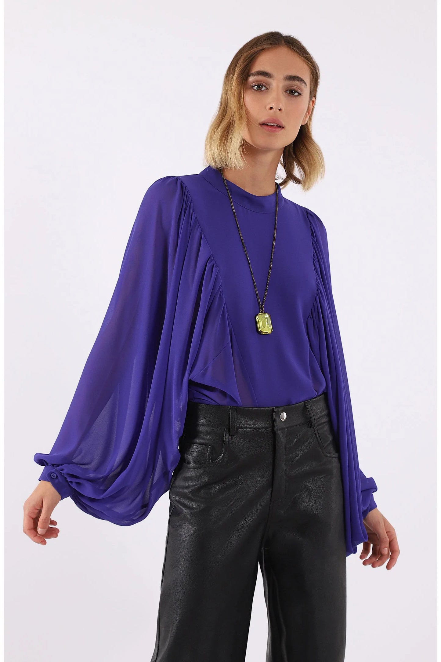 Dixie Sheer Top with full long sleeves Baroc Boutique