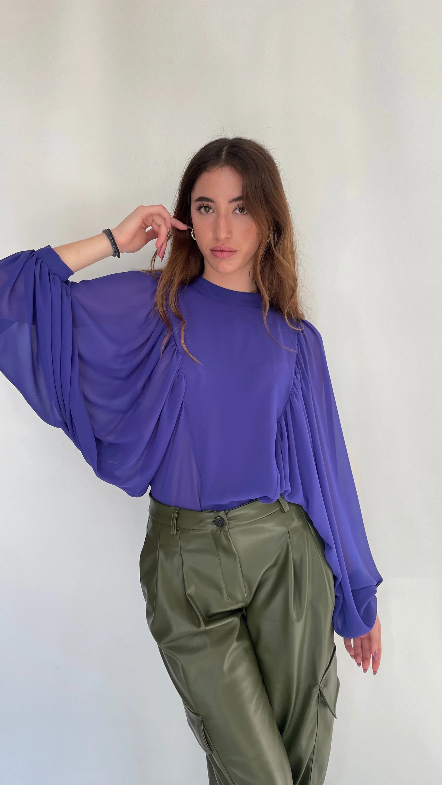 Dixie Sheer Top with full long sleeves Baroc Boutique