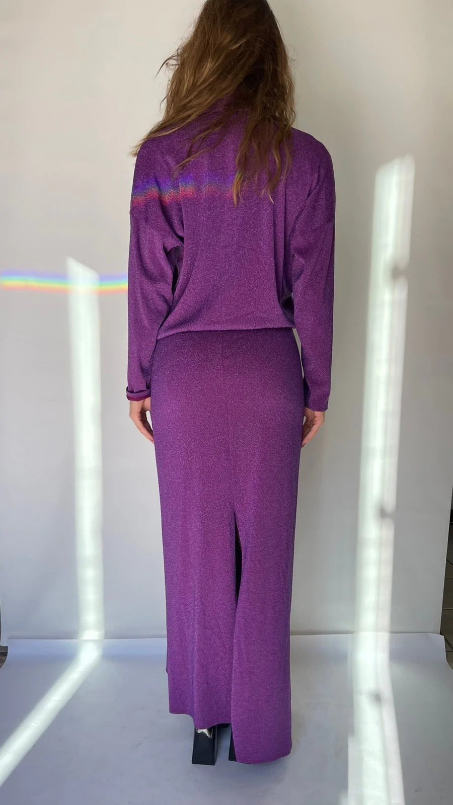 Have One lurex long-sleeve Dress Baroc Boutique