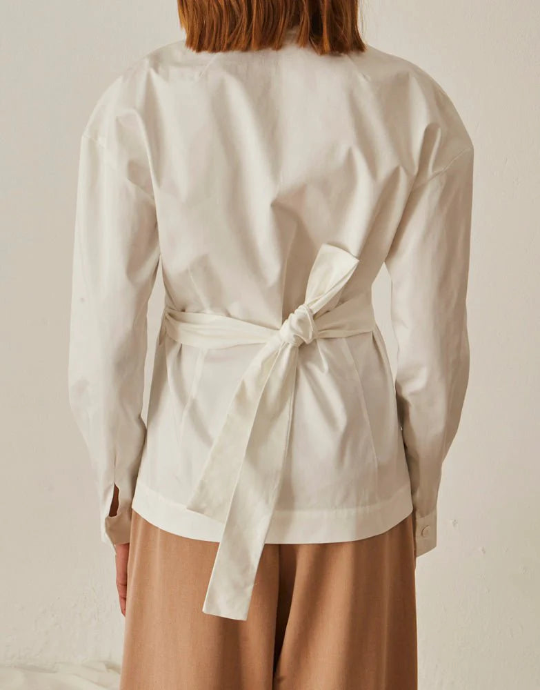 Ofilias Cotton wrap Shirt Baroc Boutique ONE SIZE / WHITE