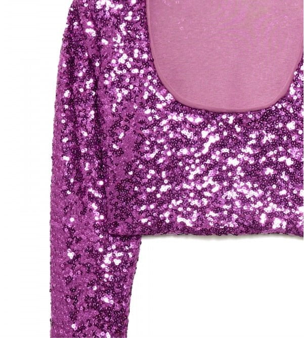 Sequin long sleeve crop Top Baroc Boutique