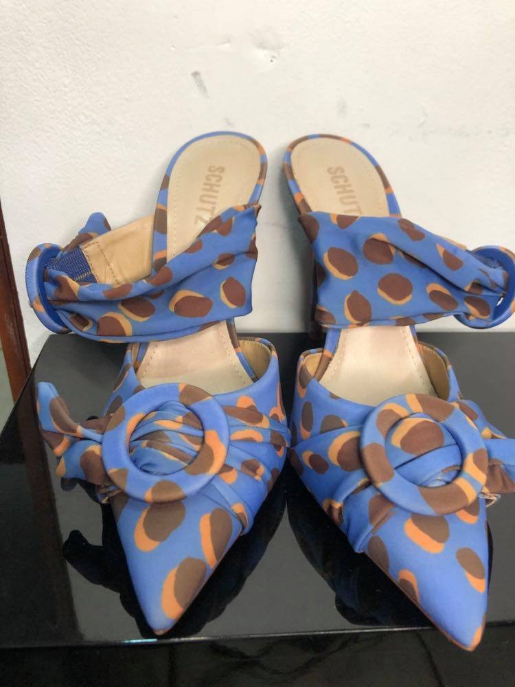 Shoes Schutz leather Shoes Baroc Boutique 39 / BLUE BLACK ORANGE / LEATHER INSIDE