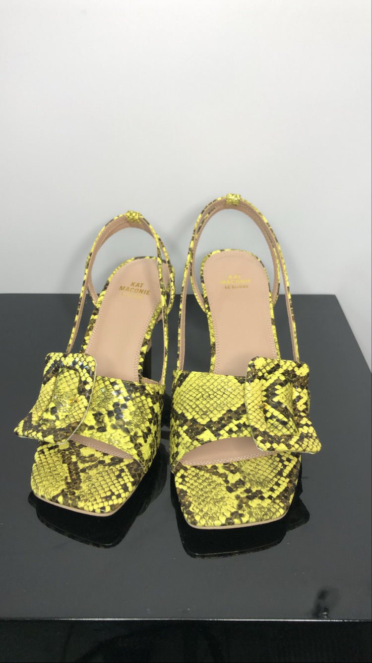 Shoes La Clique Yellow faux snake Shoes Baroc Boutique