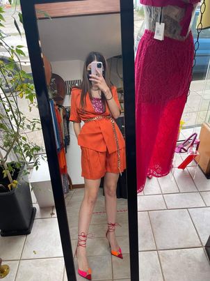 Shorts Dixie Orange Bermuda Short Baroc Boutique