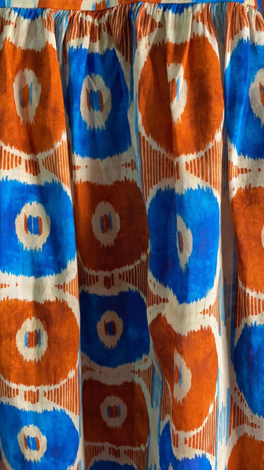 Skirts Vicolo Skirt with side slit Baroc Boutique MEDIUM / ORANGE-BLUE / 100% COTTON