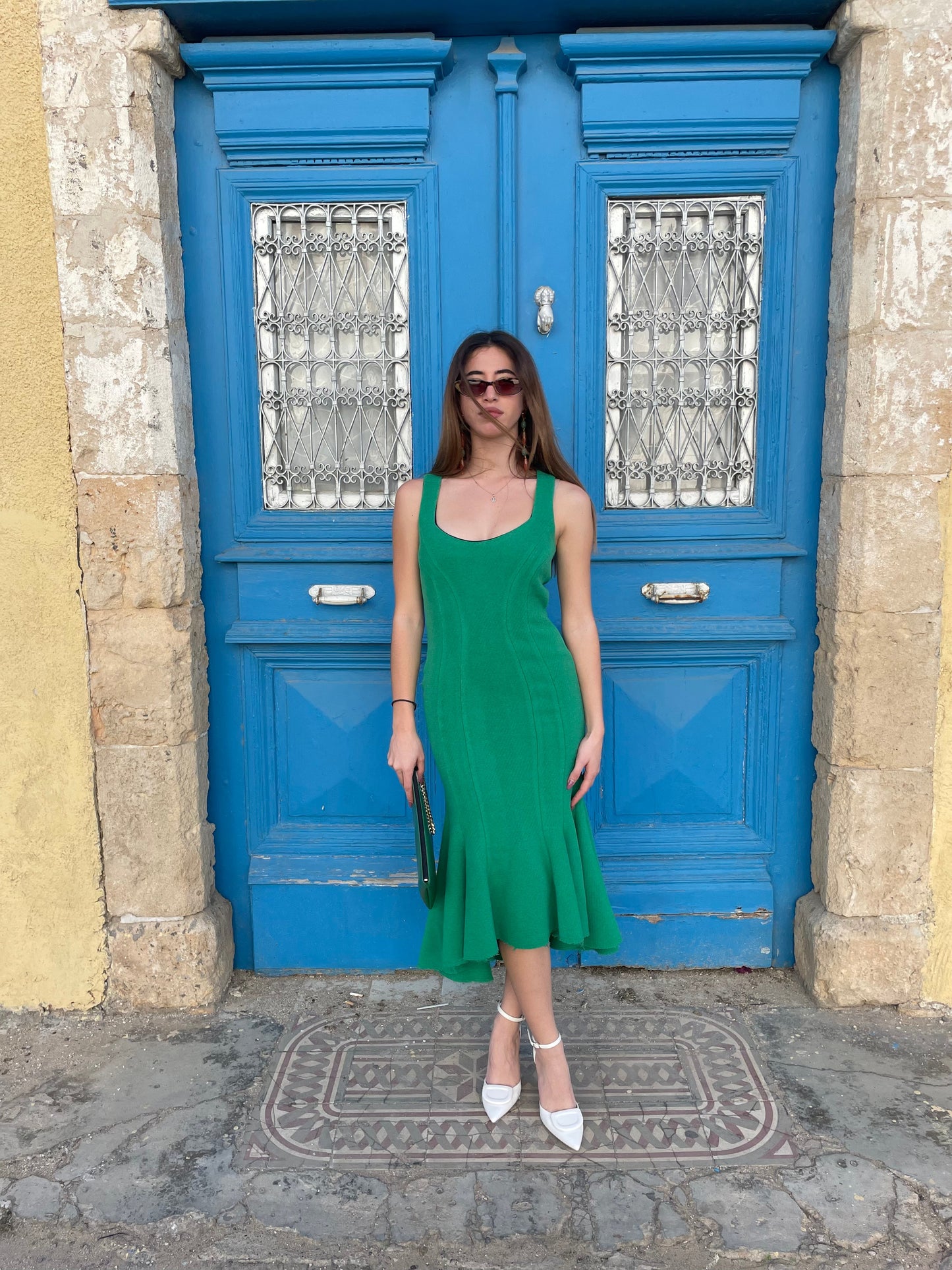 Stelio’s Koudounaris wool mermaid dress Baroc Boutique SMALL / GREEN