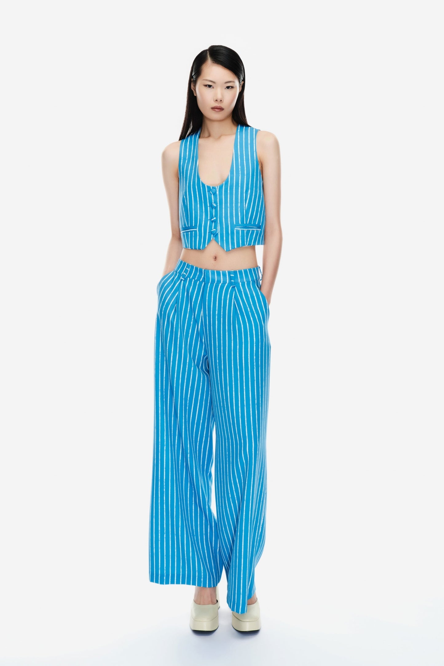 Striped high-waisted trouser Baroc Boutique
