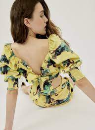 Top Silvian Heach Off shoulder crop Top Baroc Boutique