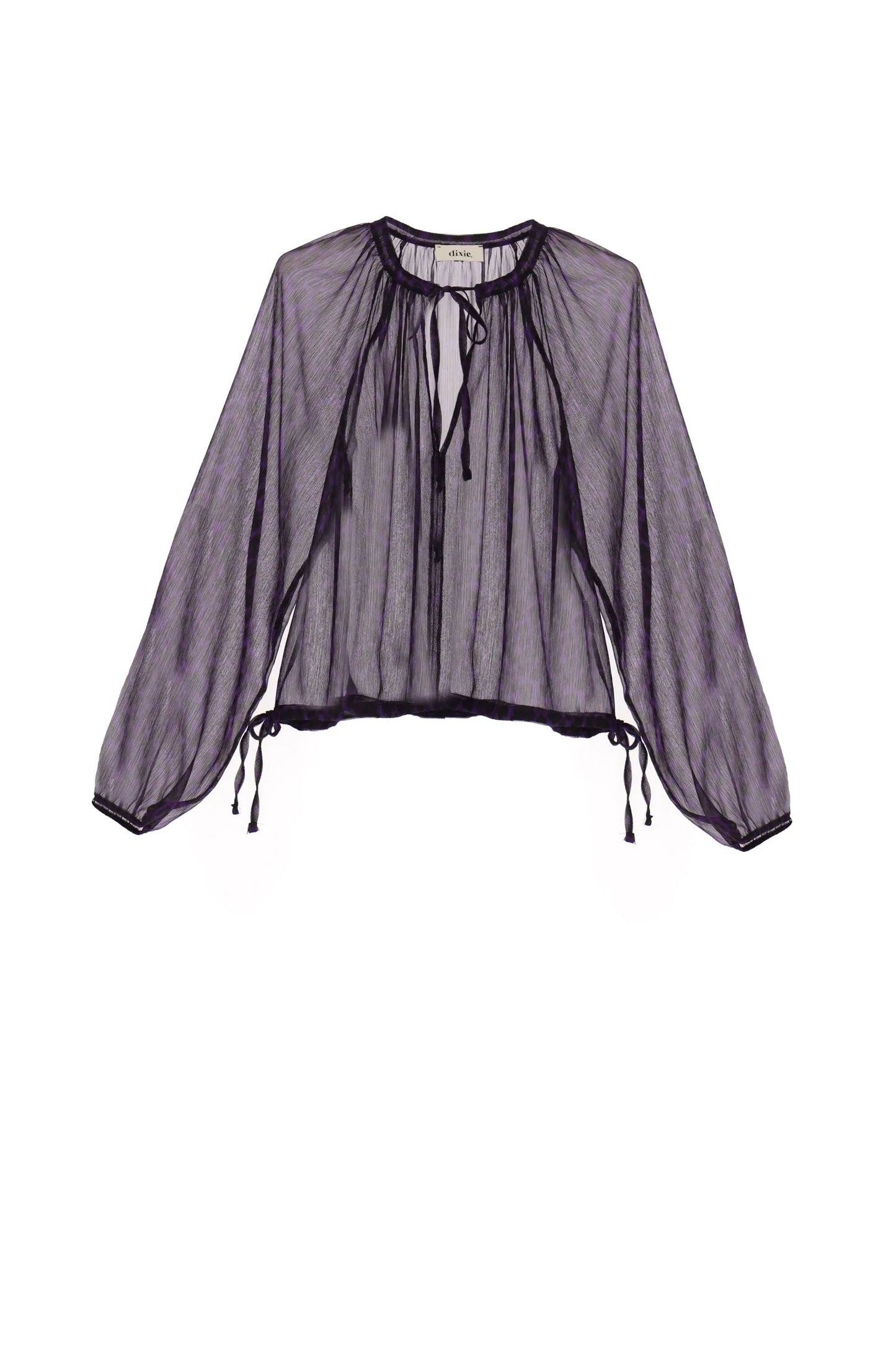 Top Vicolo Sheer mauve leopard Blouse Baroc Boutique