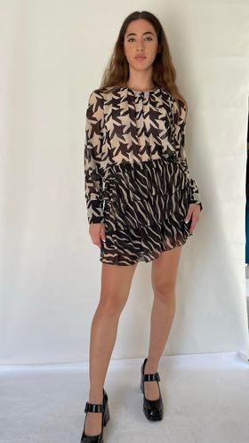 Vicolo mini skirt with flares BarocBoutique