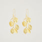 Drop earrings with leaf embellishment