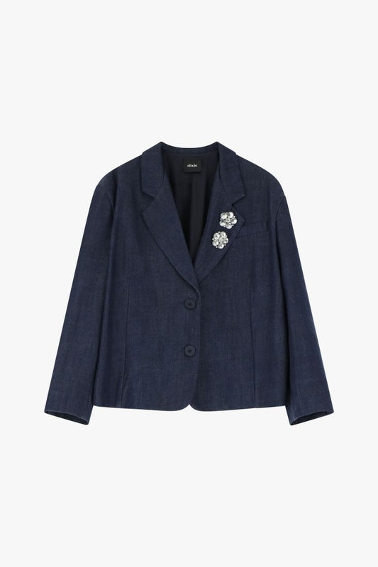 Blazer with buttons and jewel details